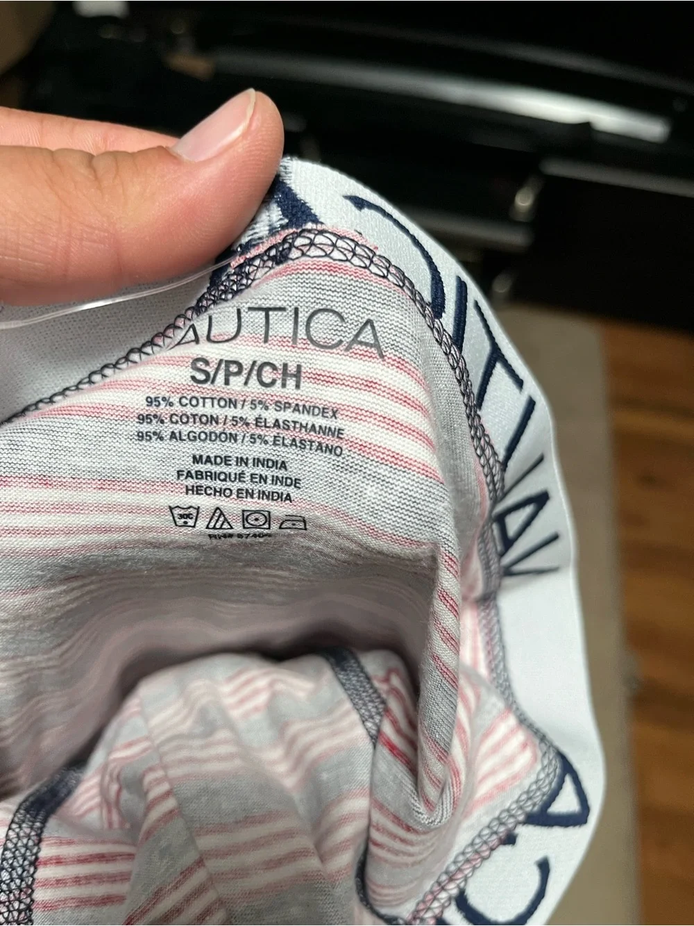 Nautica Navy, Red & White Striped Men’s Boxer Briefs